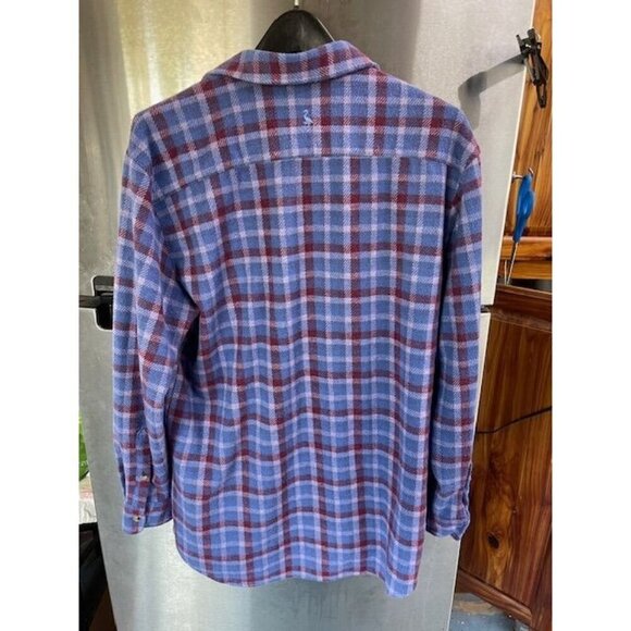Tailorbyrd Plaid Button-Up Shirt "The Sweatertshirt" Blue/Red Check Men's‎ Large - Picture 11 of 15